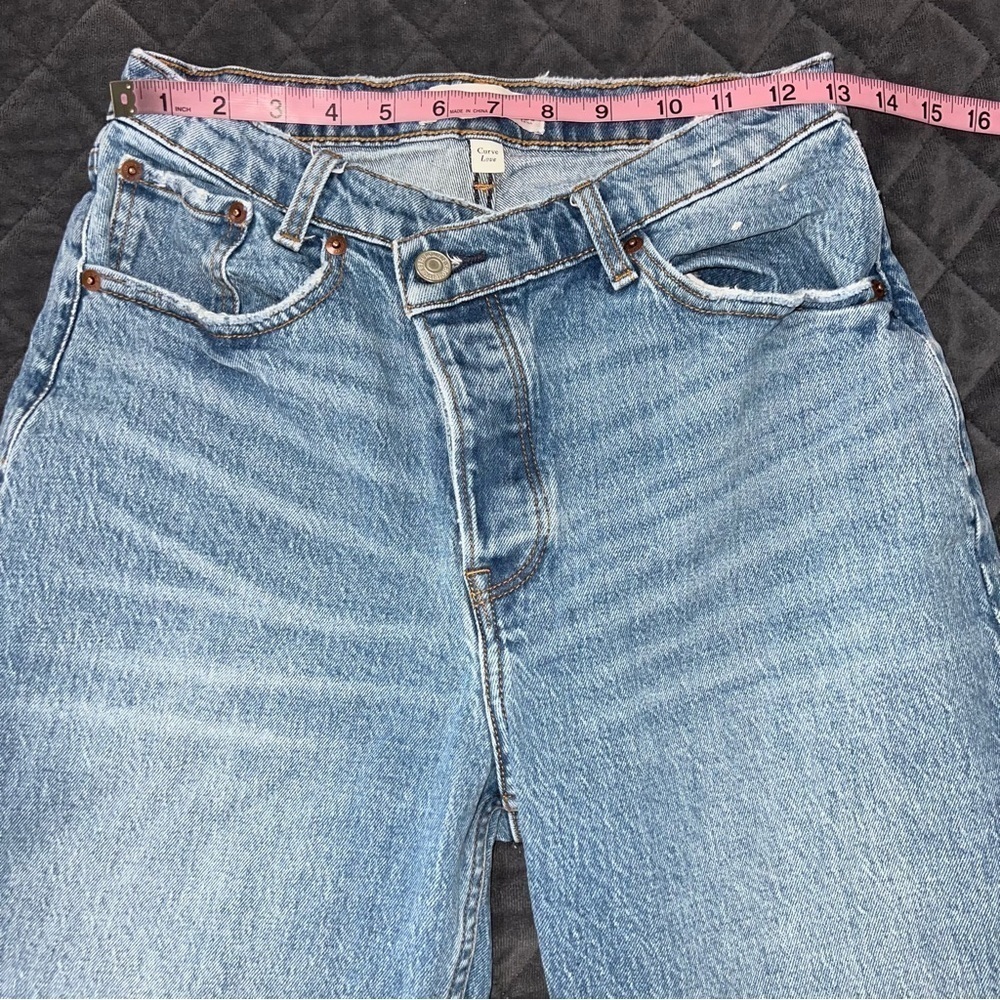 Abercrombie & Fitch The Dad High Rise Jeans Crossover Front Women 26 2 S Curve - Picture 5 of 9